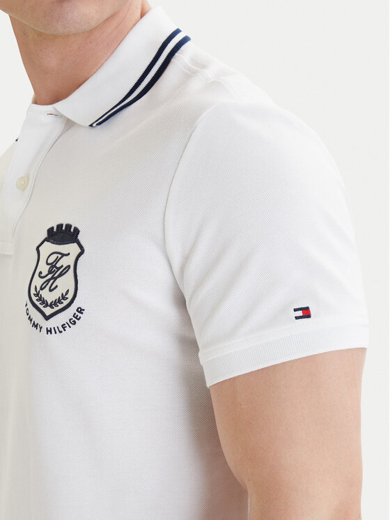 Tommy Hilfiger Tommy Hilfiger Polo Badge MW0MW43061 Blanco Regular Fit