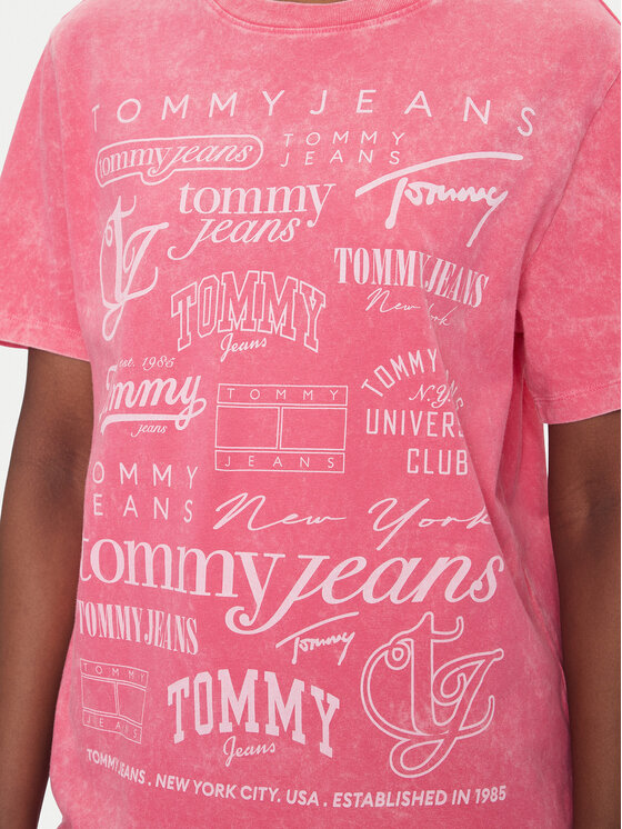Tommy Jeans Tommy Jeans T-Shirt Multi Brand DW0DW20923 Ροζ Relaxed Fit