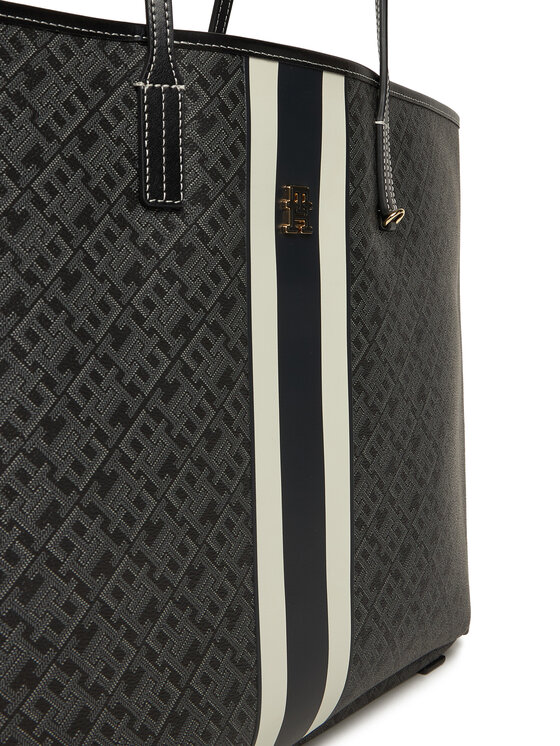 Tommy Hilfiger Soma Tommy Hilfiger Th Monoplay Le Maxi Tote AW0AW17697 Melns