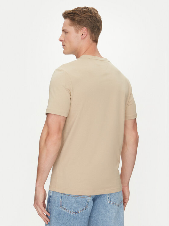 Tommy Hilfiger Tommy Hilfiger Majica Center Stack MW0MW38621 Bež Regular Fit