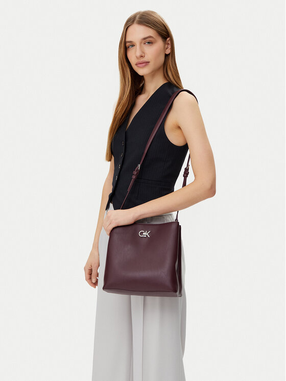 Calvin Klein Ročna torba Calvin Klein K60K612803 Bordo rdeča