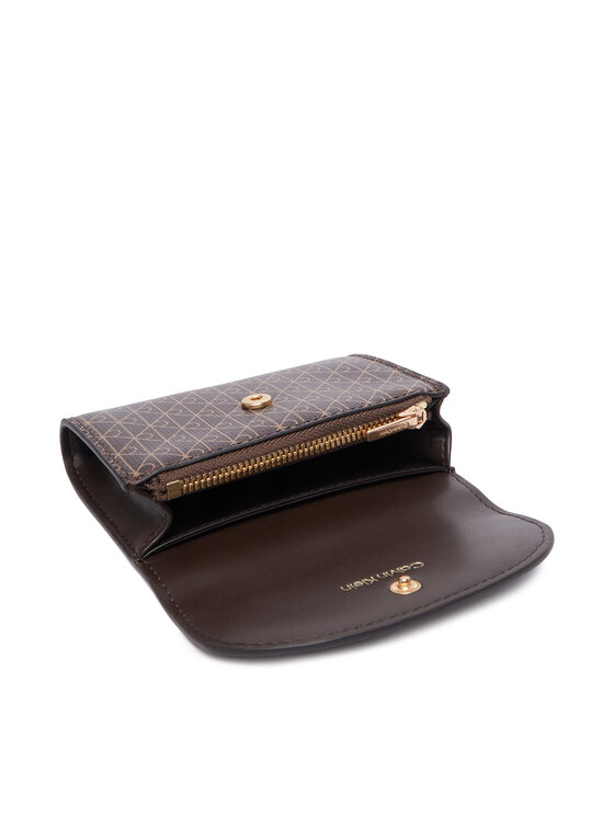 Calvin Klein Portafoglio Calvin Klein Emblem Aop Flap Coin Wallet LV04F1226G Marrone