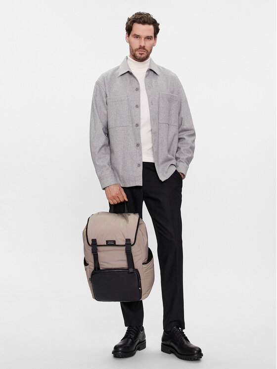 Tommy Hilfiger Nahrbtnik Tommy Hilfiger Th Lux Nylon Flap Backpack AM0AM11817 Bež