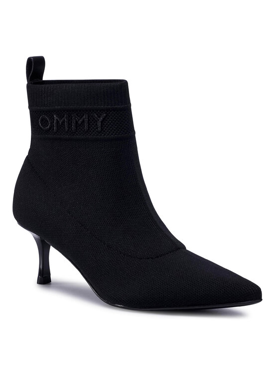 Tommy Hilfiger Botines Tommy Hilfiger Tommy Knit Kitten Heel Boot FW0FW04973 Negro