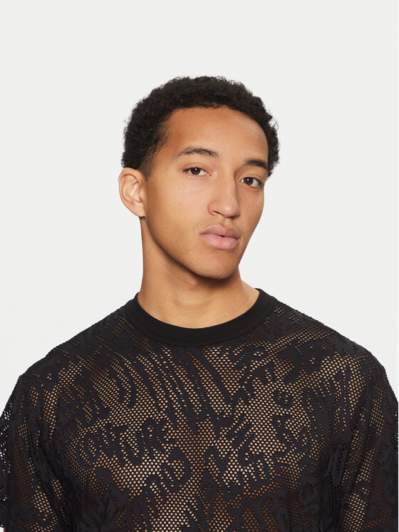 Versace Jeans Couture Versace Jeans Couture Marškinėliai 78GAH6R0 Juoda Regular Fit