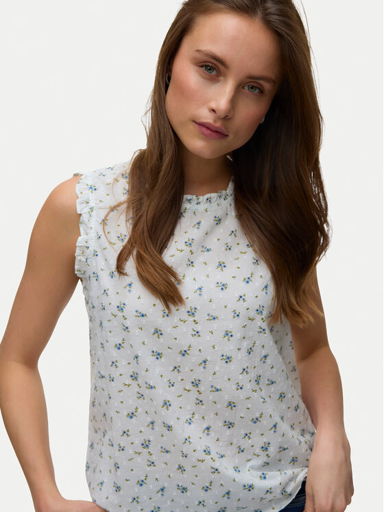 Vero Moda Vero Moda Top Trine 10342734 Blanco Regular Fit