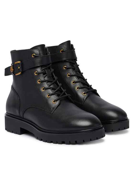 LAUREN RALPH LAUREN Šnurovacia obuv LAUREN RALPH LAUREN Allyson Logo Bo Bte 802P12046001 Čierna
