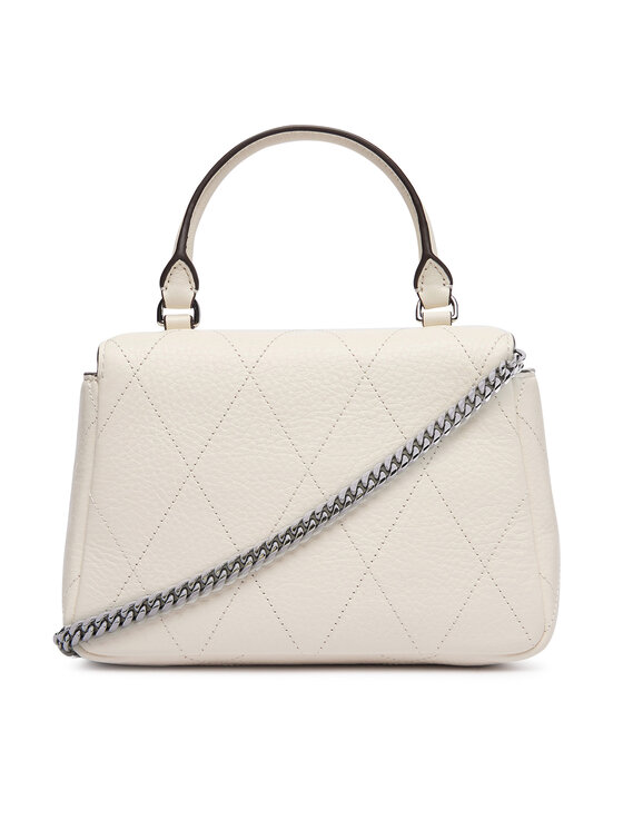 Tory Burch Сумка Tory Burch Charlie Quilted Mini Top Handle Chain Wallet 186032 Кремовий