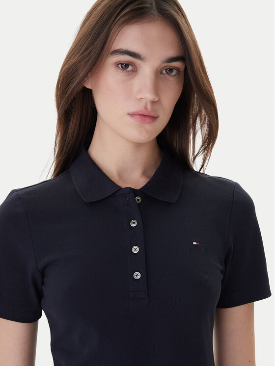 Tommy Hilfiger Tommy Hilfiger Polo marškinėliai 1985 WW0WW42047 Tamsiai mėlyna Slim Fit
