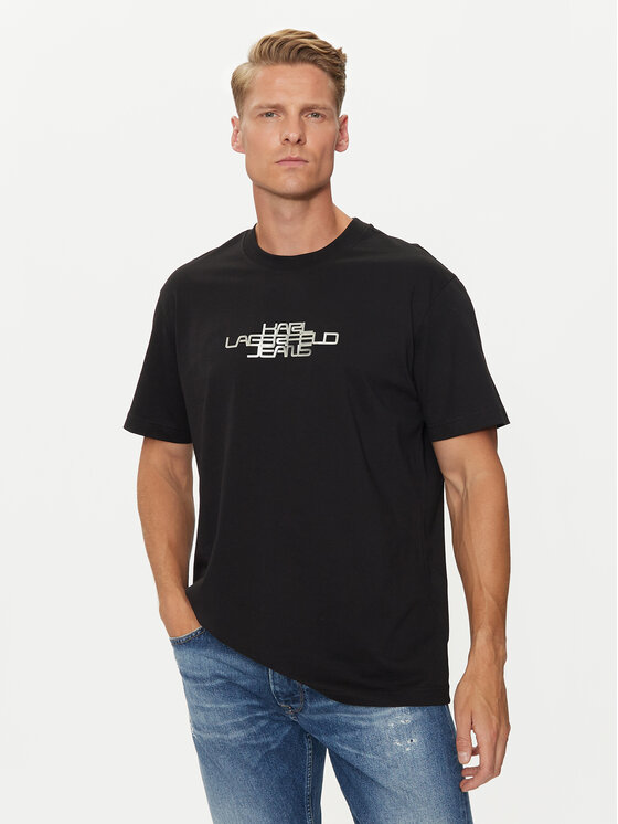 Karl Lagerfeld Jeans Karl Lagerfeld Jeans T-shirt 246D1700 Nero Regular Fit