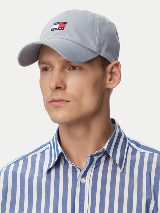 Tommy Jeans Kepurė su snapeliu Tommy Jeans Heritage AM0AM12933 Šviesiai mėlyna