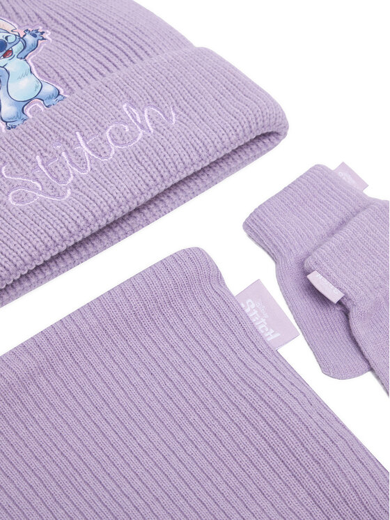 Disney Classics Σετ σκούφος, κασκόλ λαιμός και γάντια Disney Classics CEO-ACCCS-AW26-220DCLS Ανοιχτό μοβ