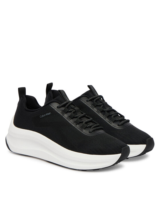 Calvin Klein Laisvalaikio batai Calvin Klein Chunky Run Ckstripe Lup Sp Kn HW0HW03006 Juoda