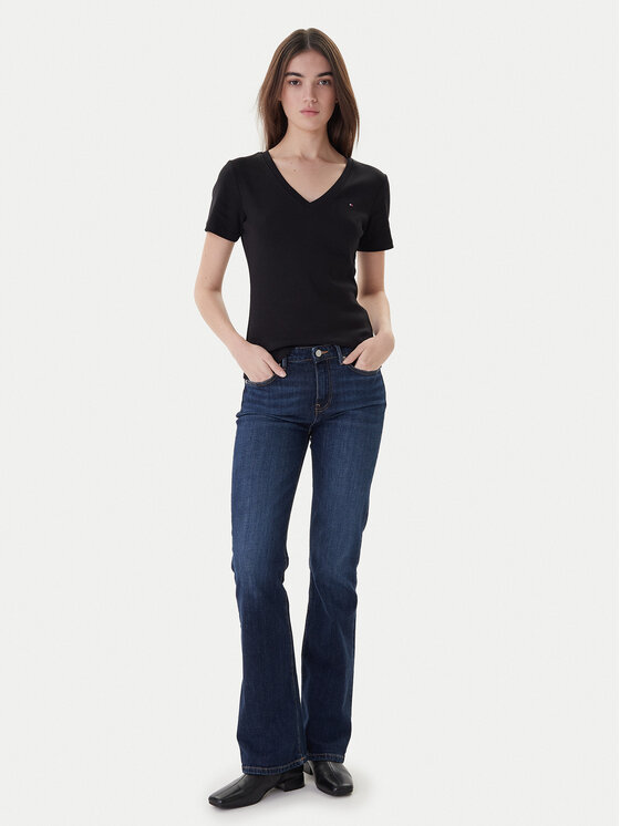 Tommy Hilfiger Tommy Hilfiger Majica New Cody WW0WW40584 Črna Slim Fit