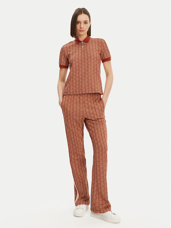 Lacoste Lacoste Polo marškinėliai DF3364 Ruda Slim Fit