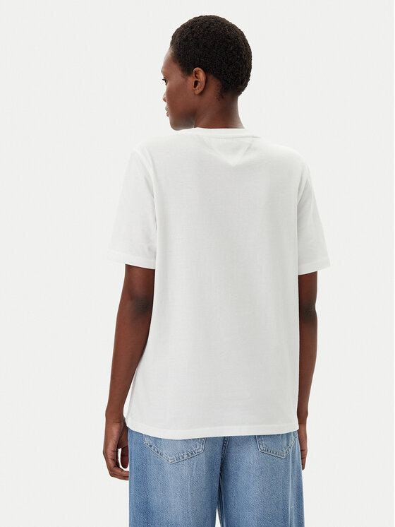 Tommy Jeans Tommy Jeans T-Shirt Tonal Tropics DW0DW21343 Εκρού Relaxed Fit