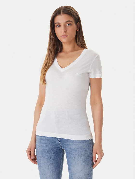 Guess Guess Футболка W5GP31 KCSX2 Білий Classic Fit