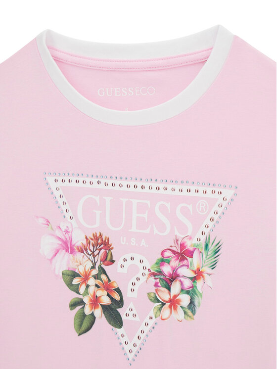 Guess Guess Camiseta J6GI23 K6YW4 Rosa claro Regular Fit