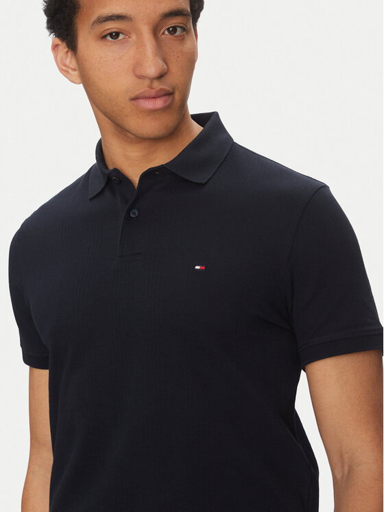 Tommy Hilfiger Tommy Hilfiger Polo majica Vertical MW0MW38951 Mornarsko modra Regular Fit