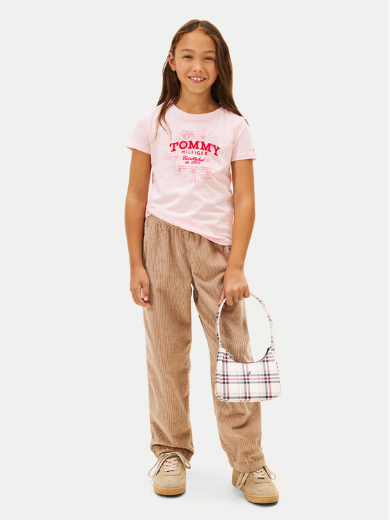 Tommy Hilfiger Tommy Hilfiger Camiseta KG0KG09257 D Rosa Regular Fit
