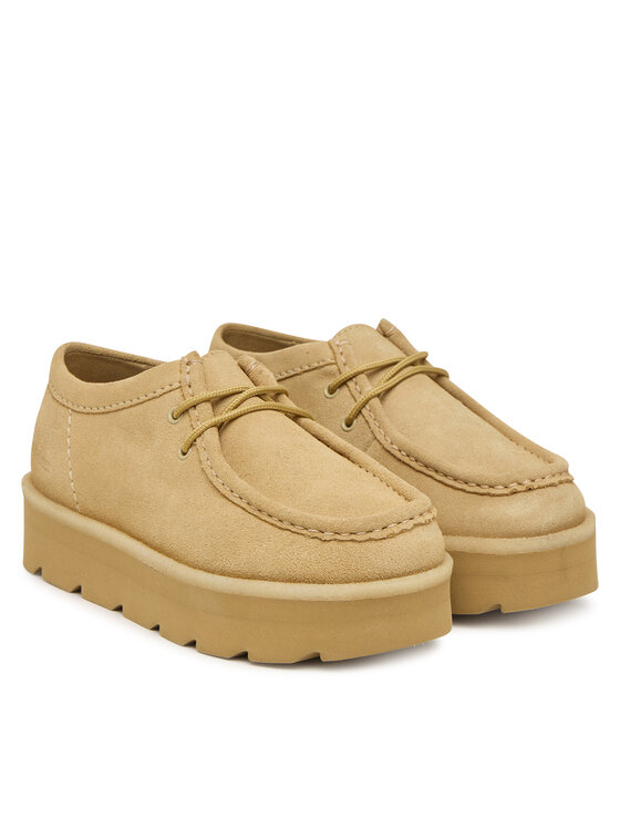 Clarks Półbuty Clarks Meare Walla. 26183785 Beżowy
