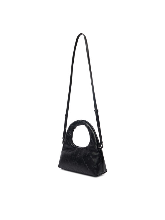 Calvin Klein Torbica Calvin Klein Emblem Aop Puffer Bag With Strap LV04F3200G Crna