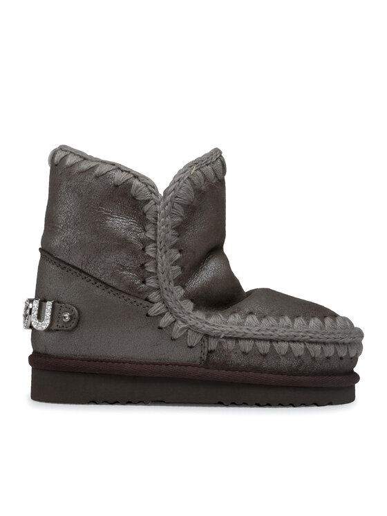 Mou Sněhule Mou Eskimo 18 With Rhinestones Logo Stříbrná