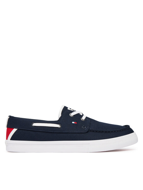 Tommy Hilfiger Tenisky Tommy Hilfiger Th Boat Vulc Sneaker Canvas FM0FM05877 Tmavomodrá