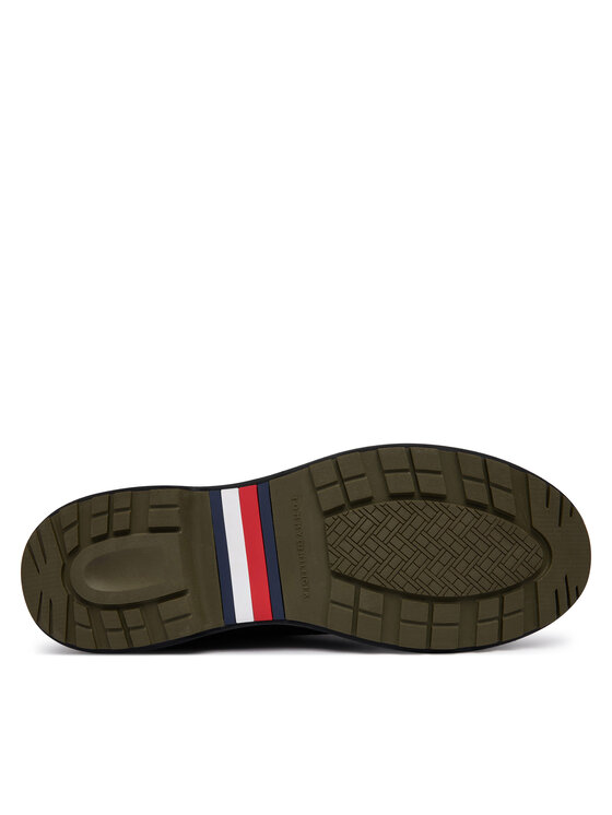 Tommy Hilfiger Kotníková obuv Tommy Hilfiger Outdoor Rubber Lth Boot Wpm FM0FM05957 Černá