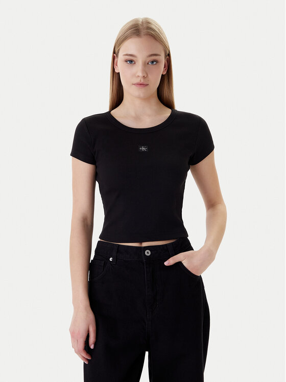 Calvin Klein Jeans Calvin Klein Jeans Majica LV047C200G Črna Slim Fit