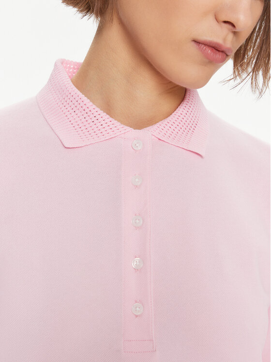 Tommy Hilfiger Tommy Hilfiger Polo Openwork WW0WW37901 Ružičasta Regular Fit