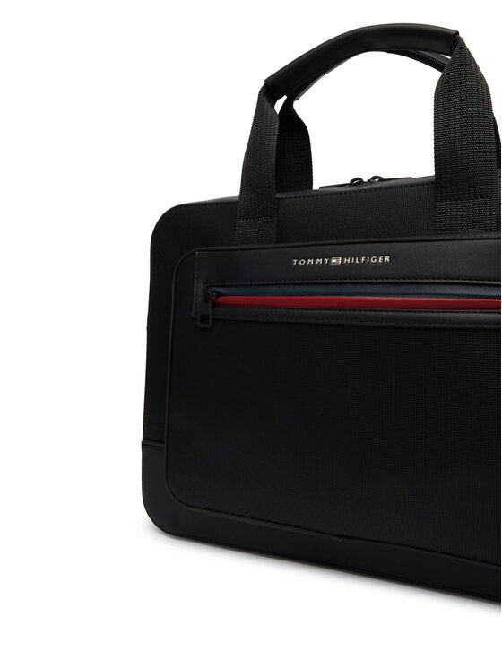 Tommy Hilfiger Torba za prenosnik Tommy Hilfiger Th Foundation Computer Bag AM0AM14158 Črna