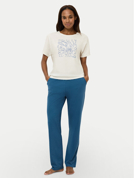 Triumph Triumph Μπλούζα πιτζάμας Mix & Match 10218281 Μπεζ Relaxed Fit