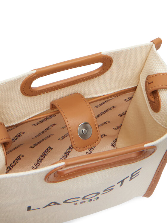 Lacoste Сумка Lacoste Small Heritage Canvas Tote NF5232TD Кремовий