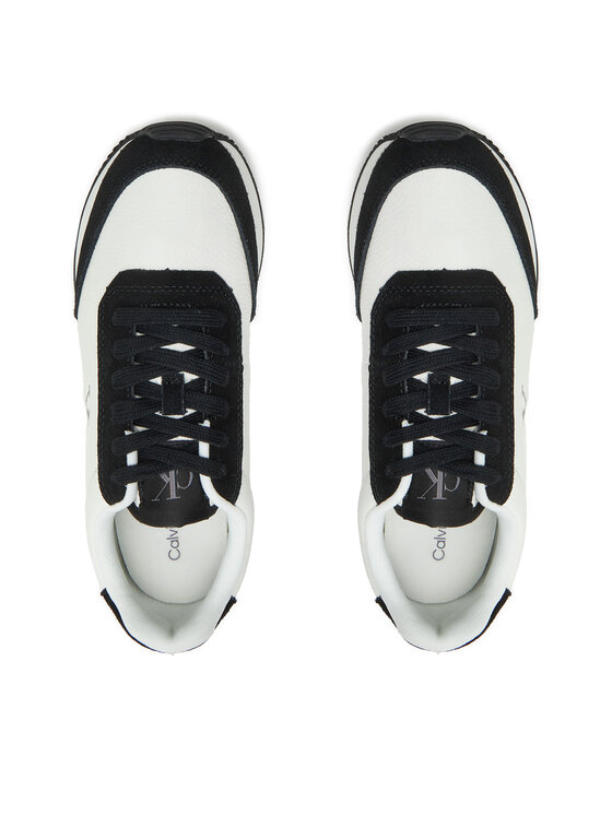 Calvin Klein Jeans Laisvalaikio batai Calvin Klein Jeans Runner Laceup Low Mix Mg YW0YW01798 Balta