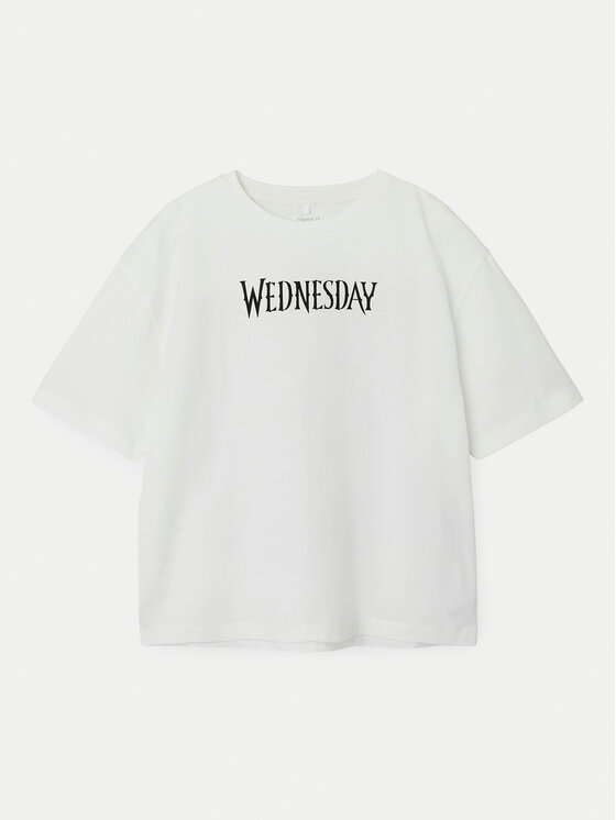 NAME IT NAME IT T-shirt Farra Wednesday 13240881 Bianco Standard Fit