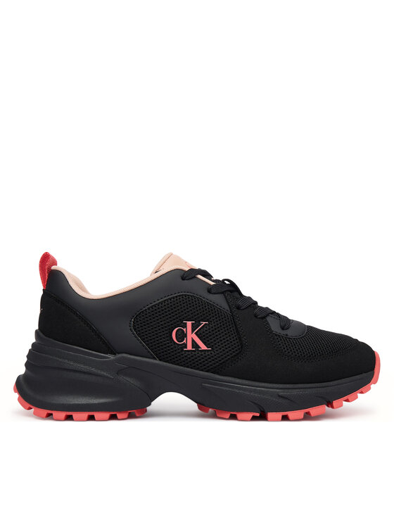 Calvin Klein Сникърси Calvin Klein Hike Runner Lace Up Su Mesh Wmn HW0HW03440 Черен