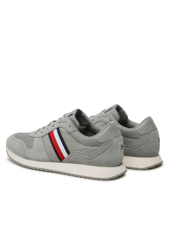 Tommy Hilfiger Sneakersy Tommy Hilfiger Runner Evo Mix FM0FM04699 Sivá