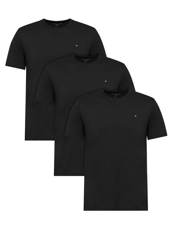 Tommy Hilfiger Tommy Hilfiger Conjunto de camisetas UM0UM03870 Negro Regular Fit