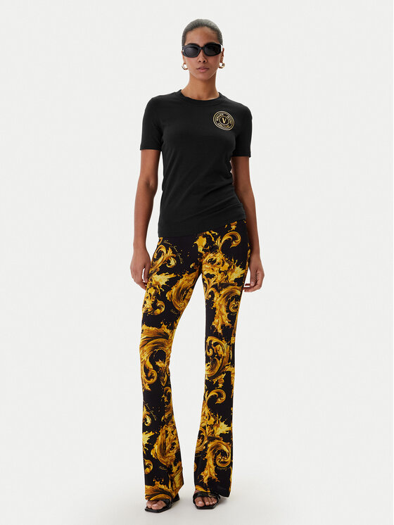 Versace Jeans Couture Versace Jeans Couture Camiseta 80HAHT02 CJ03T Negro Slim Fit
