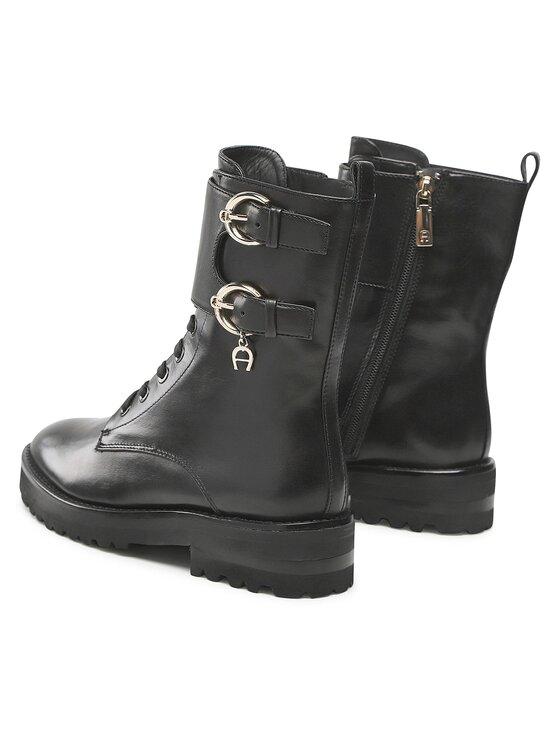 Womens Boots Aigner Biker Boots Ava AIGNER Ava 52 Black Laarzen