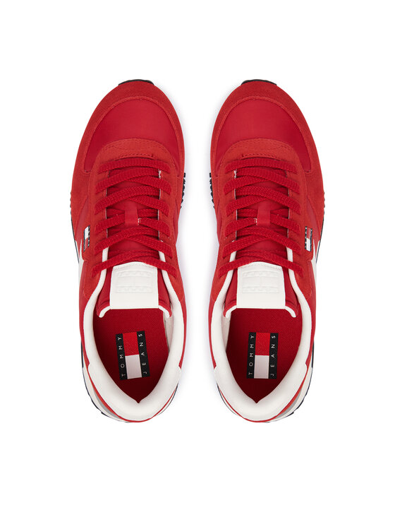 Tommy Jeans Snīkeri Tommy Jeans Tjm Eva Runner Mix Material EM0EM01737 Sarkans