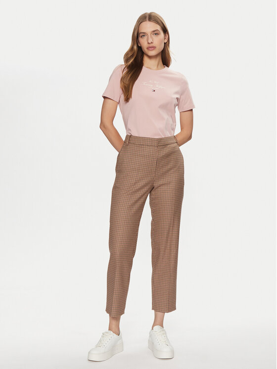Tommy Hilfiger Tommy Hilfiger Majica WW0WW43895 Roza Regular Fit