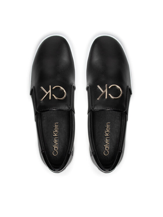 Calvin Klein Гуменки Calvin Klein Flatform Slip On W/hdw HW0HW00652 Черен