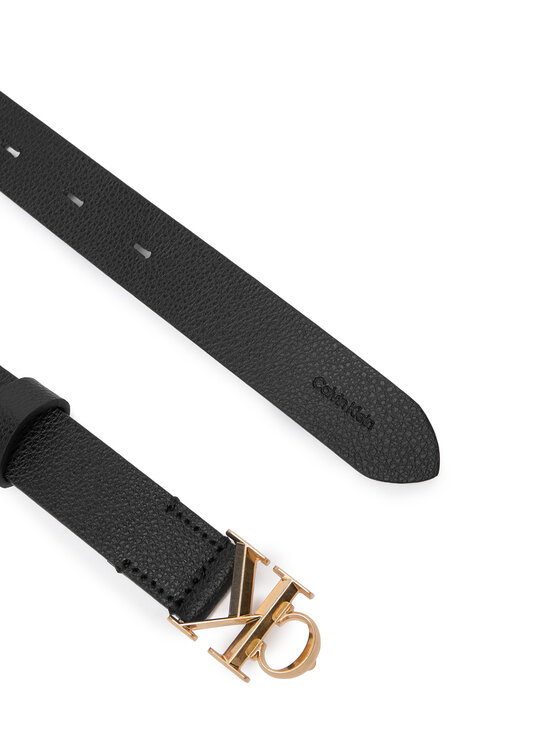 Calvin Klein Cinturón para mujer Calvin Klein Facet Ck Buckle Pebble 25Mm LV04F7060G Negro