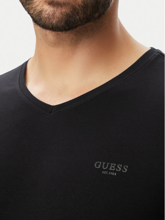 Guess Guess Футболка M6YI32 K3735 Чорний Extra Slim Fit