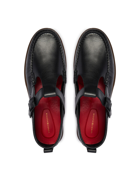 Tommy Hilfiger Półbuty Tommy Hilfiger Hilfiger Light Lth Buckle Loafer FM0FM05846 Czarny