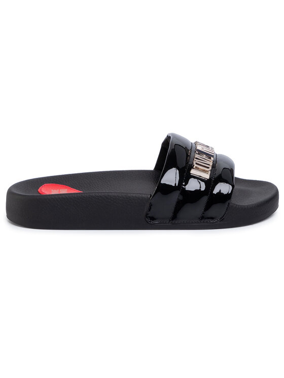 LOVE MOSCHINO Şlapi LOVE MOSCHINO JA28022G1AID0000 Negru