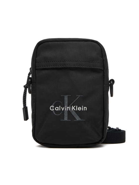 Calvin Klein Maža rankinė Calvin Klein Bold Logo Nylon Slim Reporter LV04D3231G Juoda