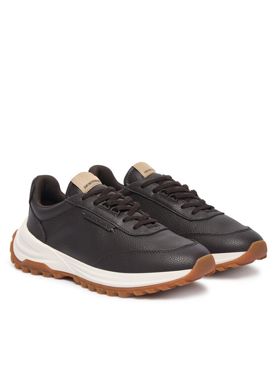 Emporio Armani Sneakersy Emporio Armani EM007301 AF29401 Brązowy